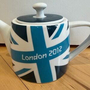 Vintage Olympic London 2012 Official Teapot - Blue and White
